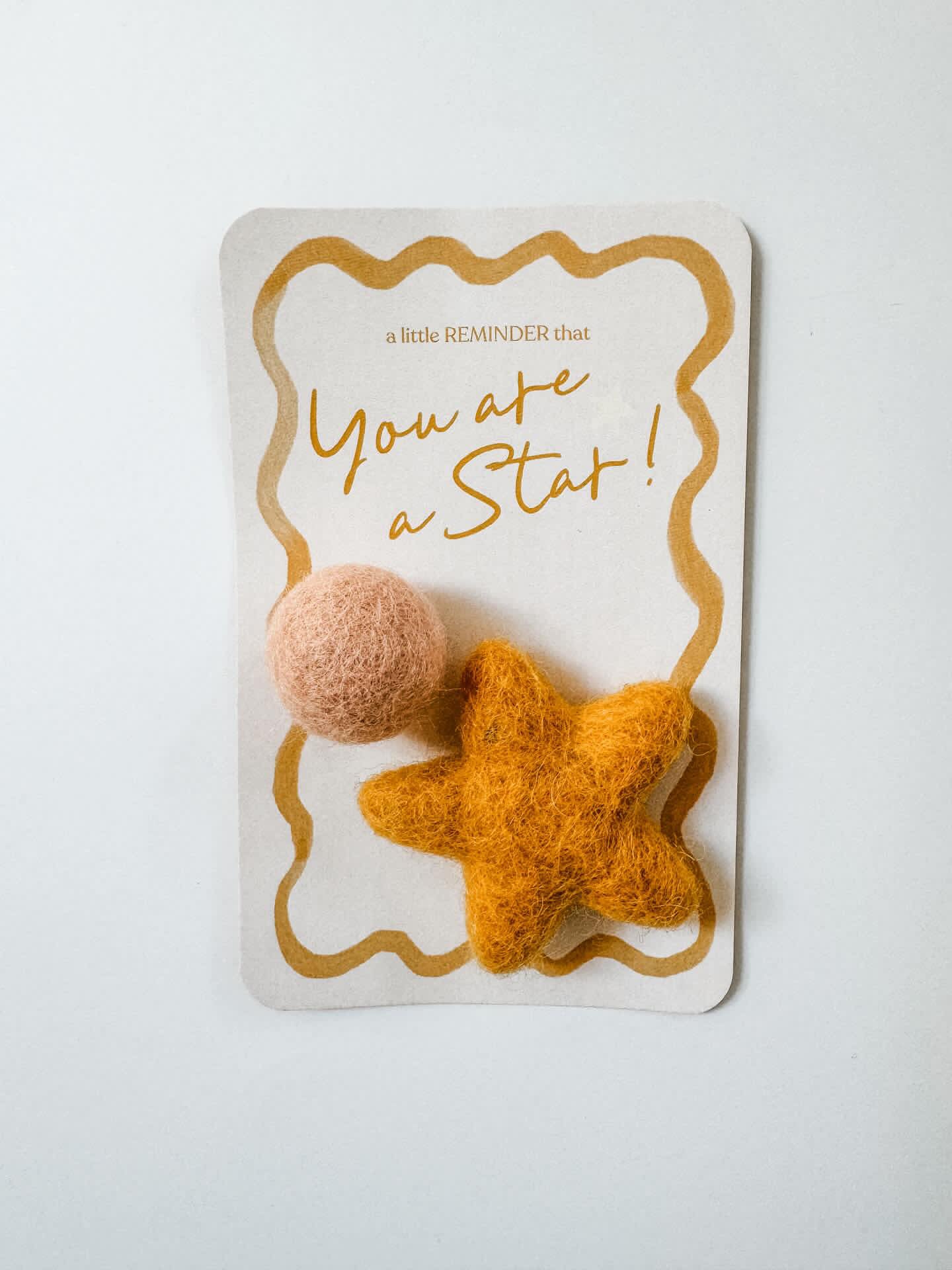 Affirmation Magnet - You are a Star (Yellow)
