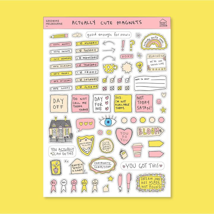 Actually Cute Magnets (Collab with Georgia Draws a House)
