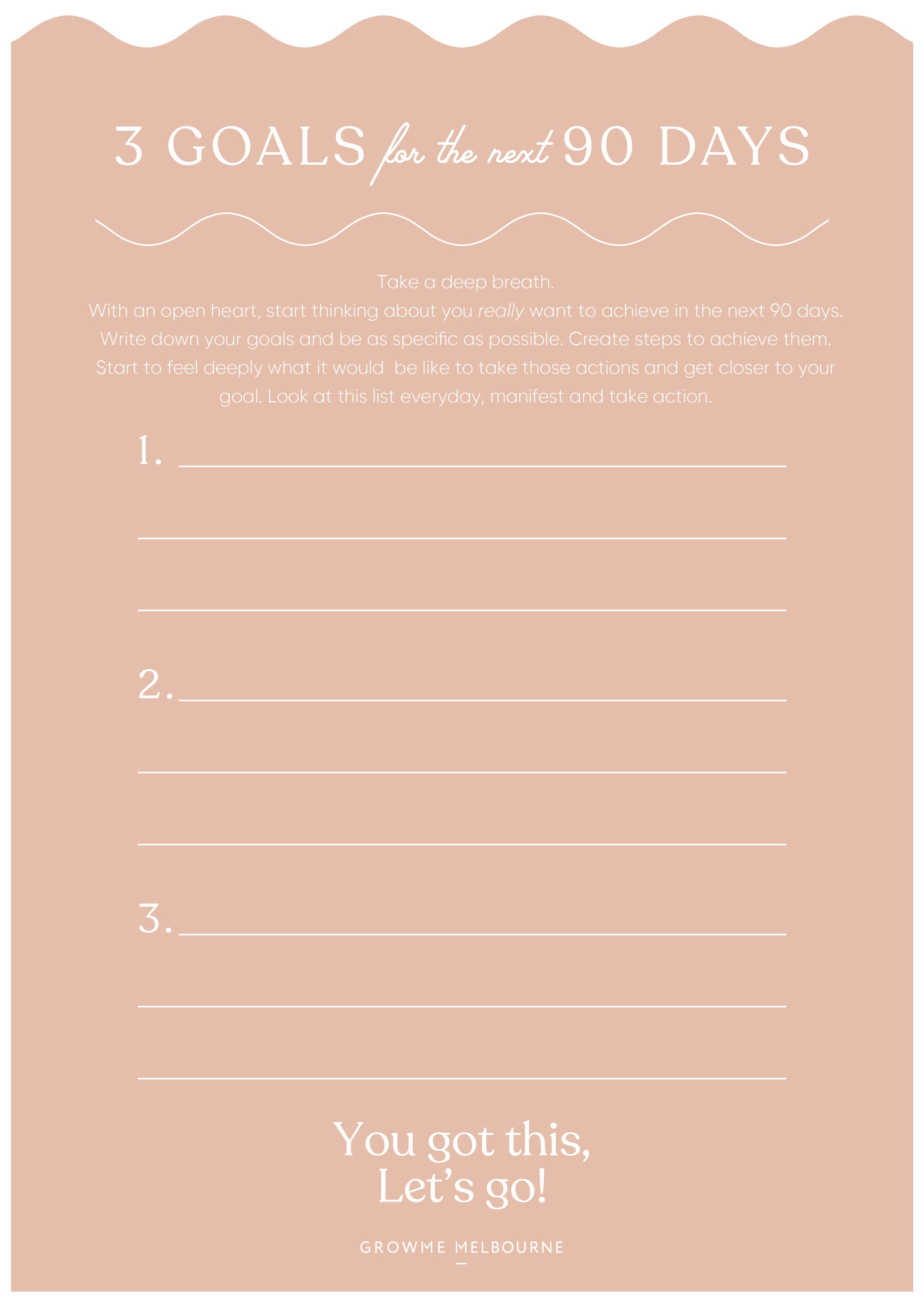90 Day Planner - Wave Peach