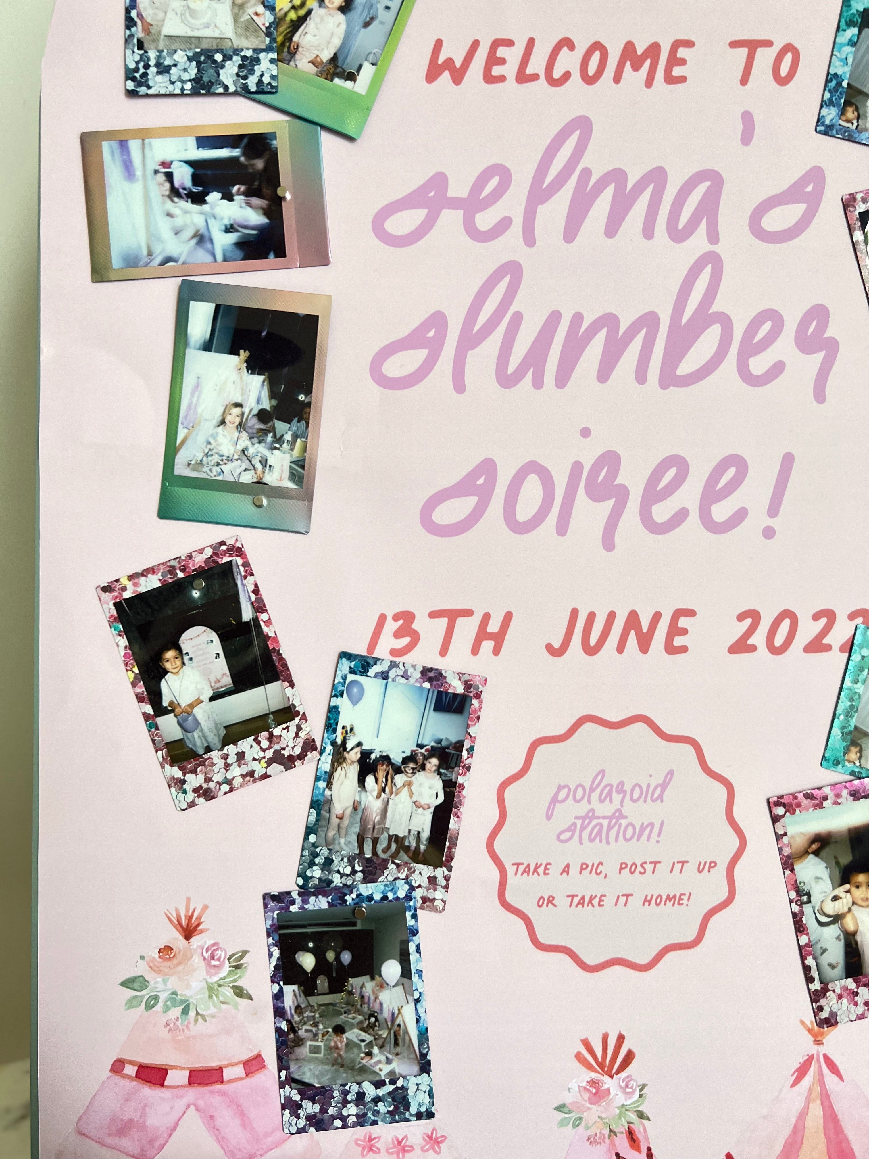Polaroid Station Poster Template - Slumber Soiree