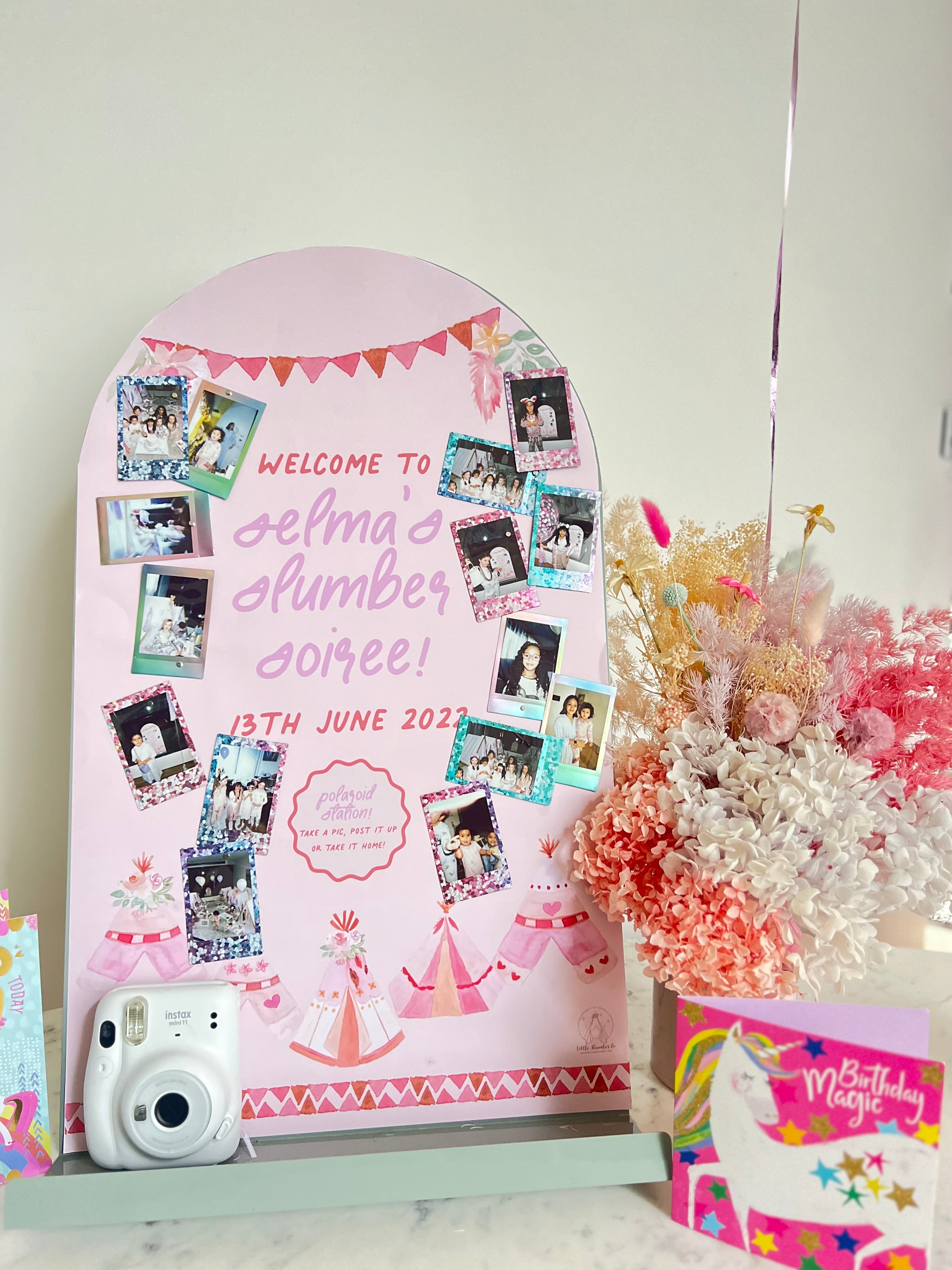 Polaroid Station Poster Template - Slumber Soiree