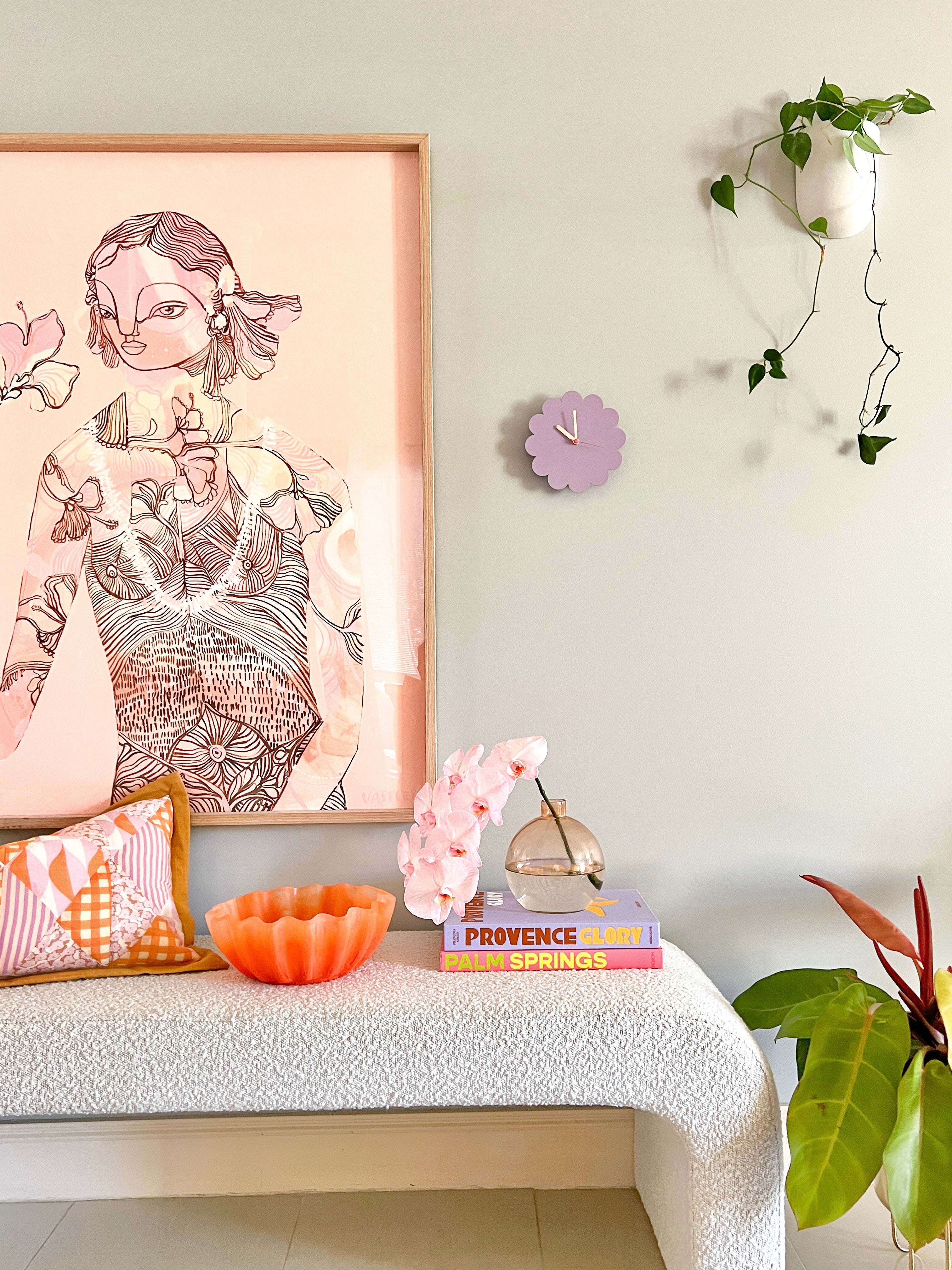 Petal Clock - Lilac - Growme Melbourne