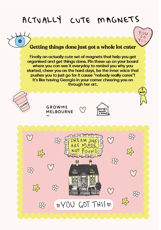 Actually Cute Magnets (Collab with Georgia Draws a House)