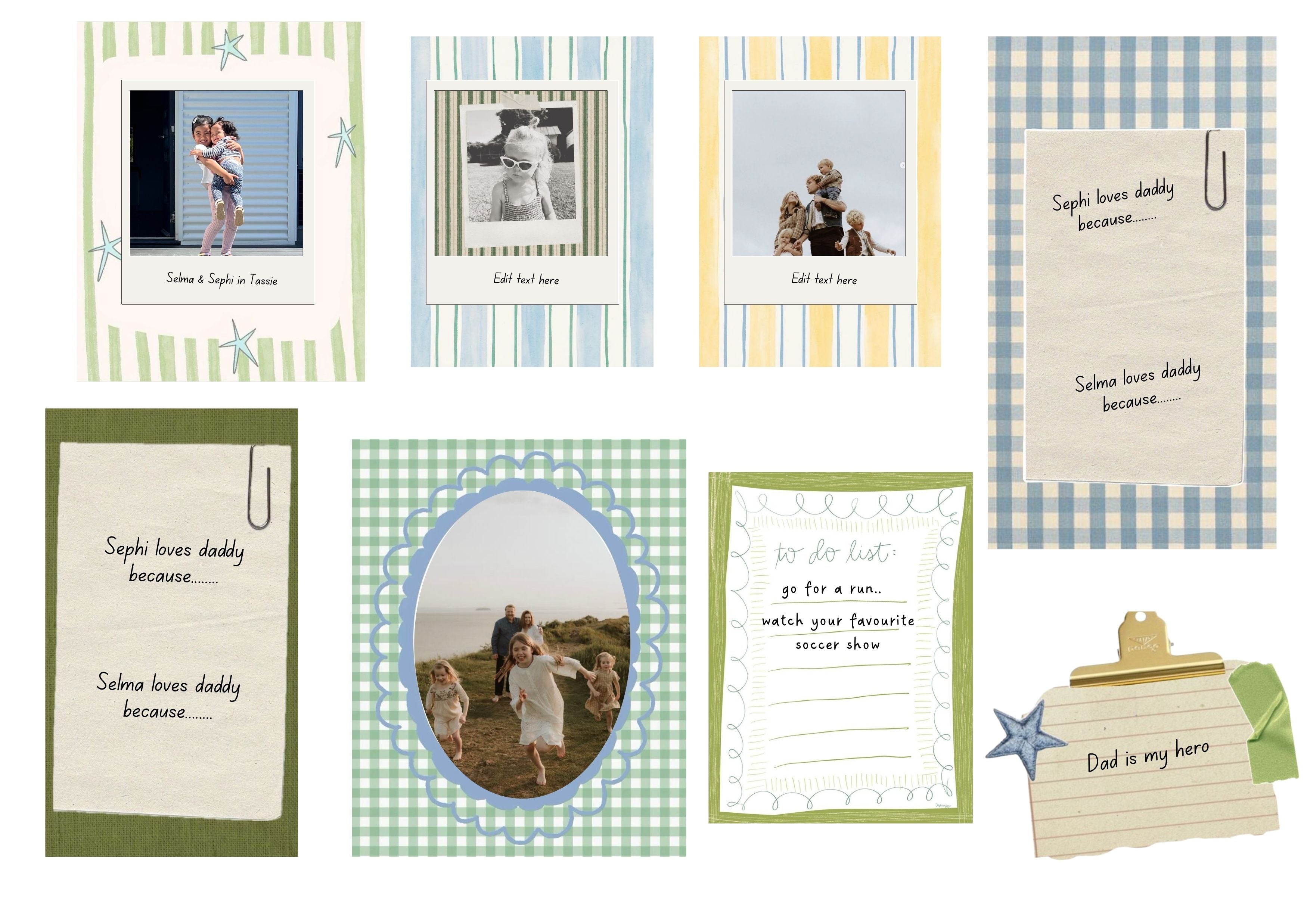 Fathers Day Collage Template (Canva file)