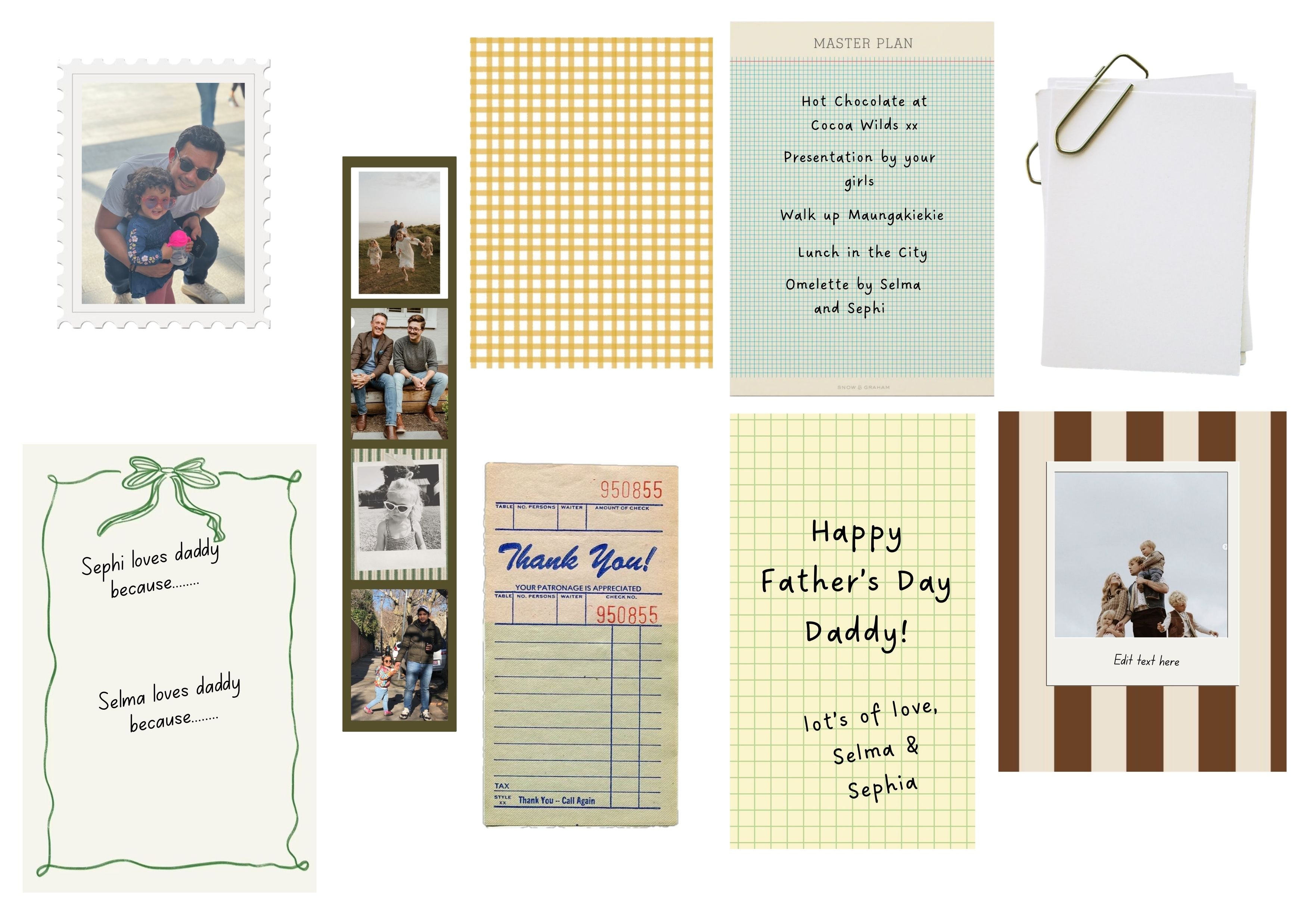 Fathers Day Collage Template (Canva file)