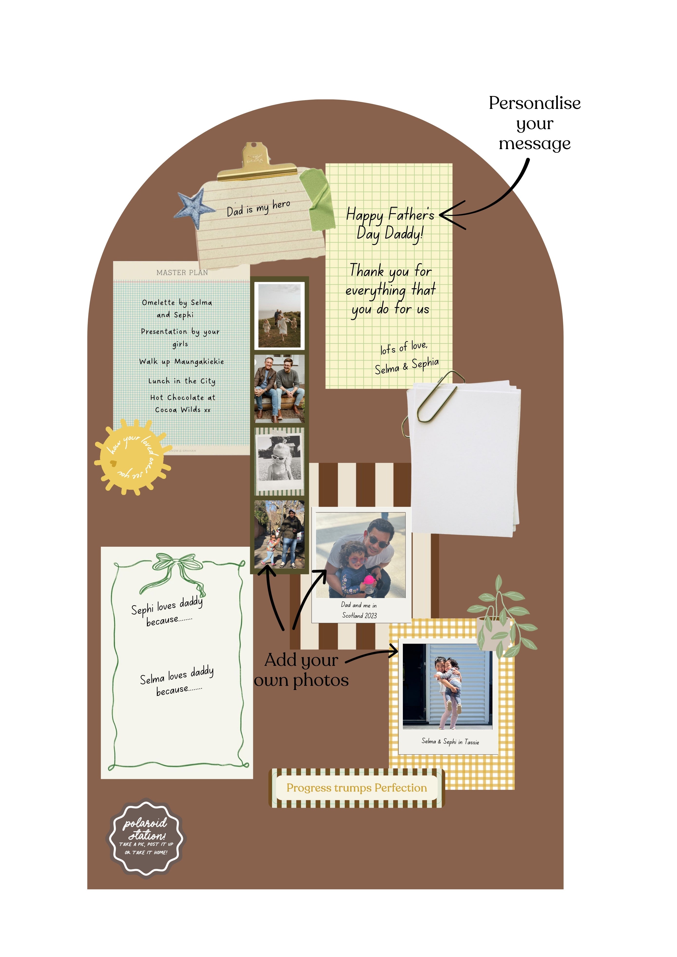 Fathers Day Collage Template (Canva file)