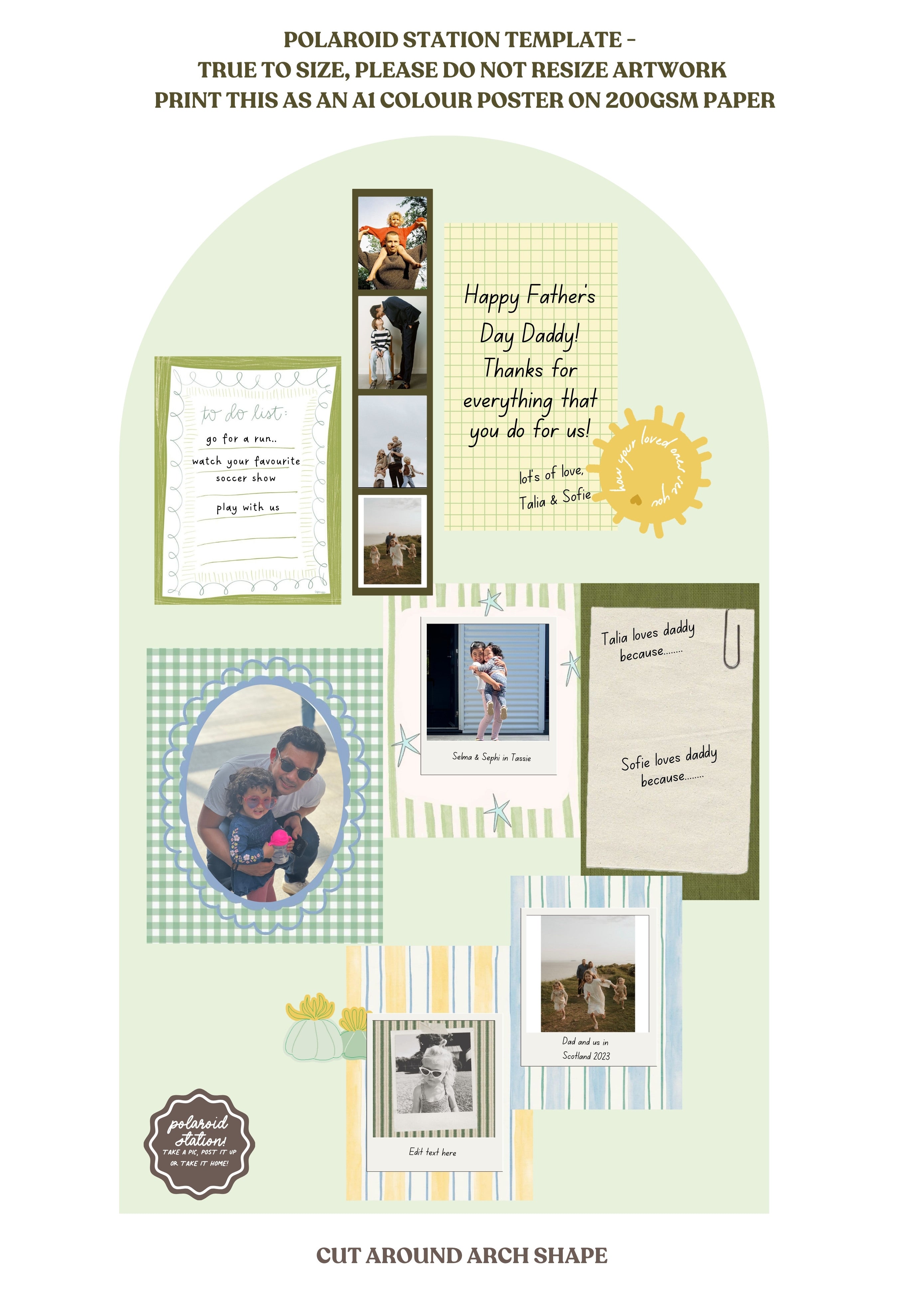 Fathers Day Collage Template (Canva file)