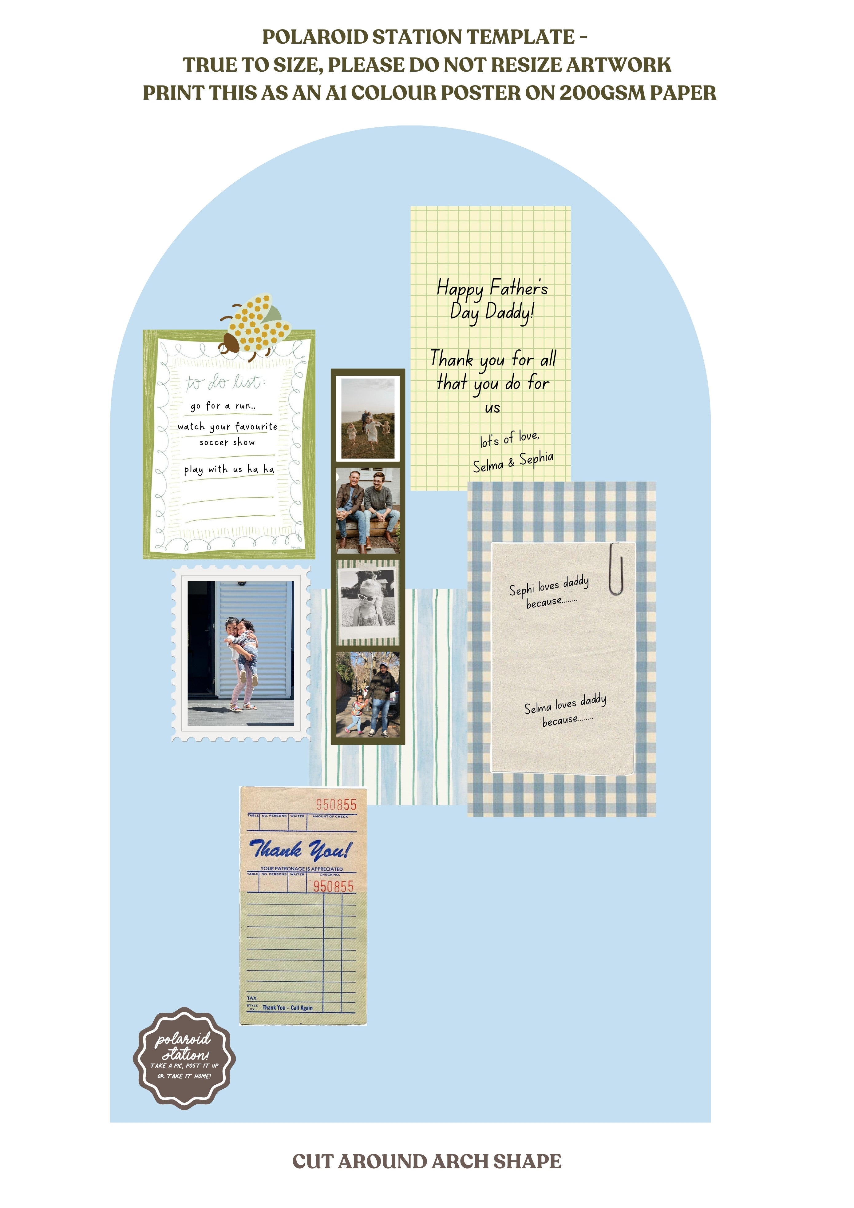 Fathers Day Collage Template (Canva file)