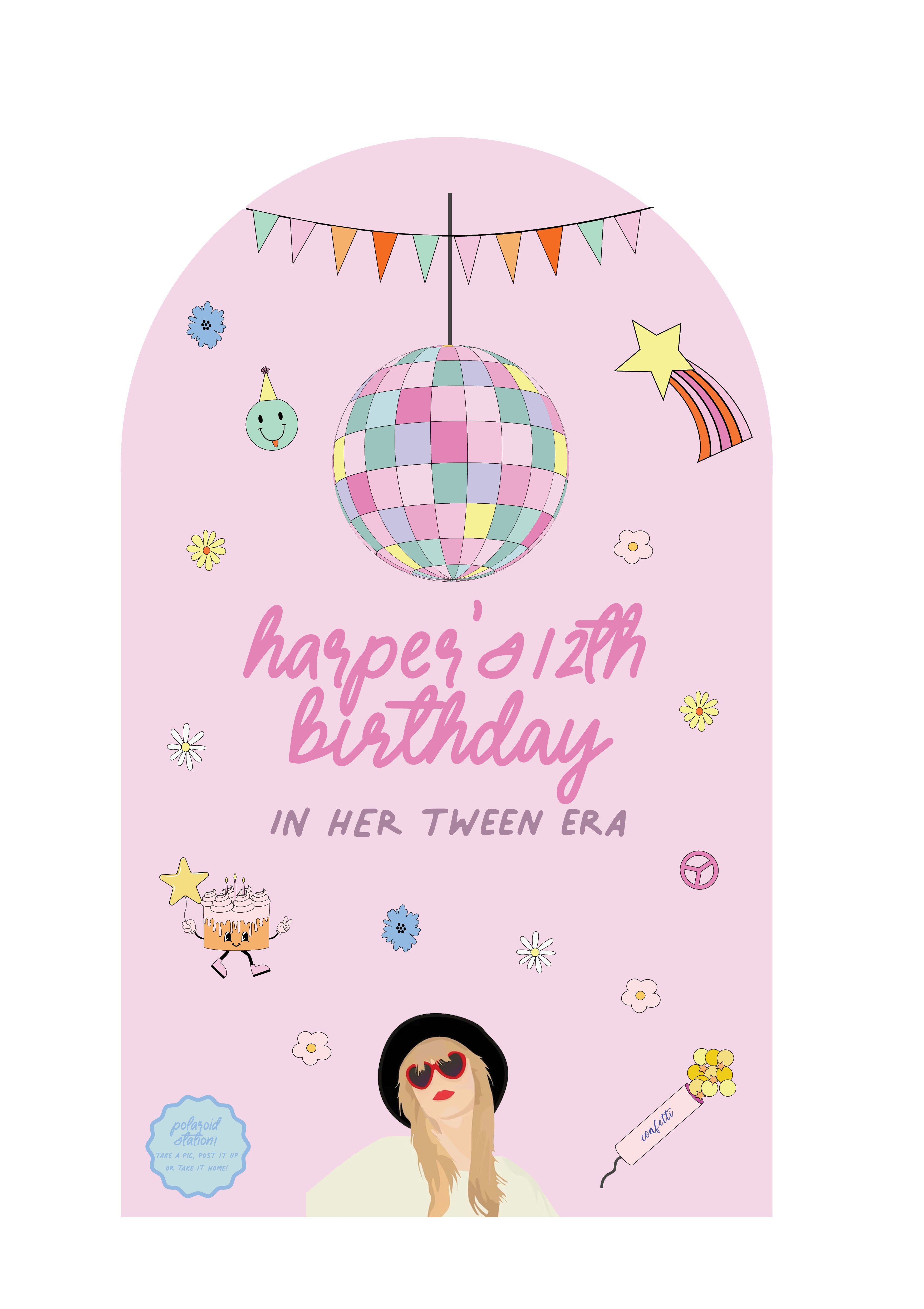Polaroid Station Poster Template - Taylor Swift Inspired