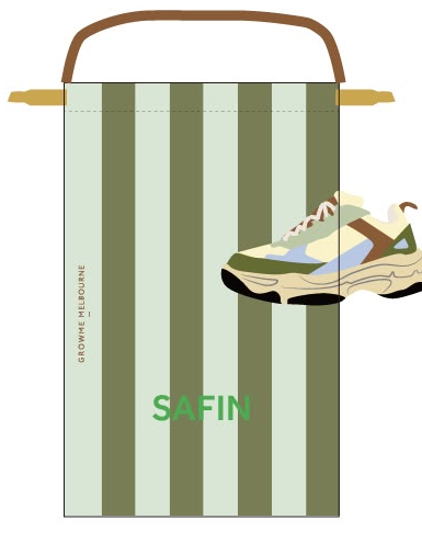 Canvass Bag - Green Stripe
