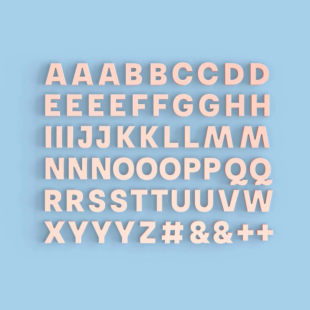 Wordbits Alphabet Magnets - Blush - Growme Melbourne