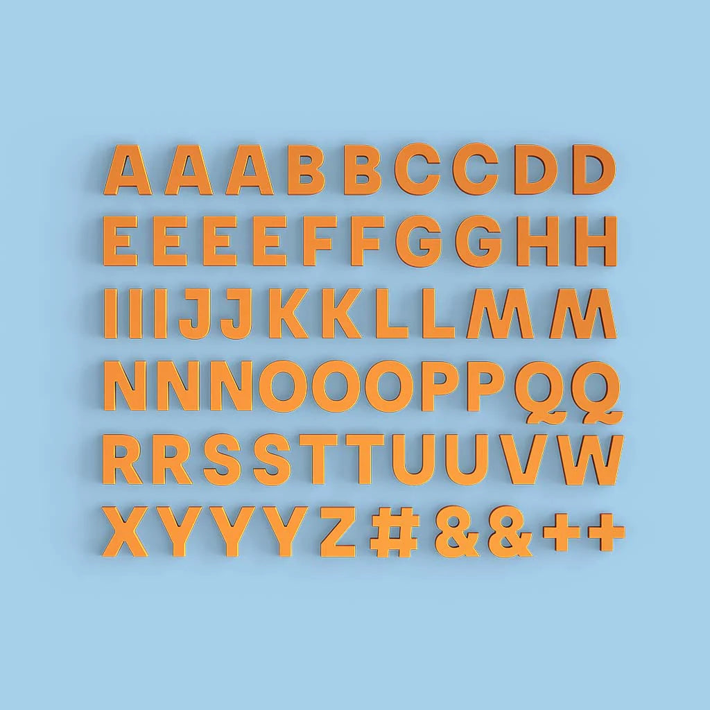 Wordbits Alphabet Magnets - Mustard - Growme Melbourne